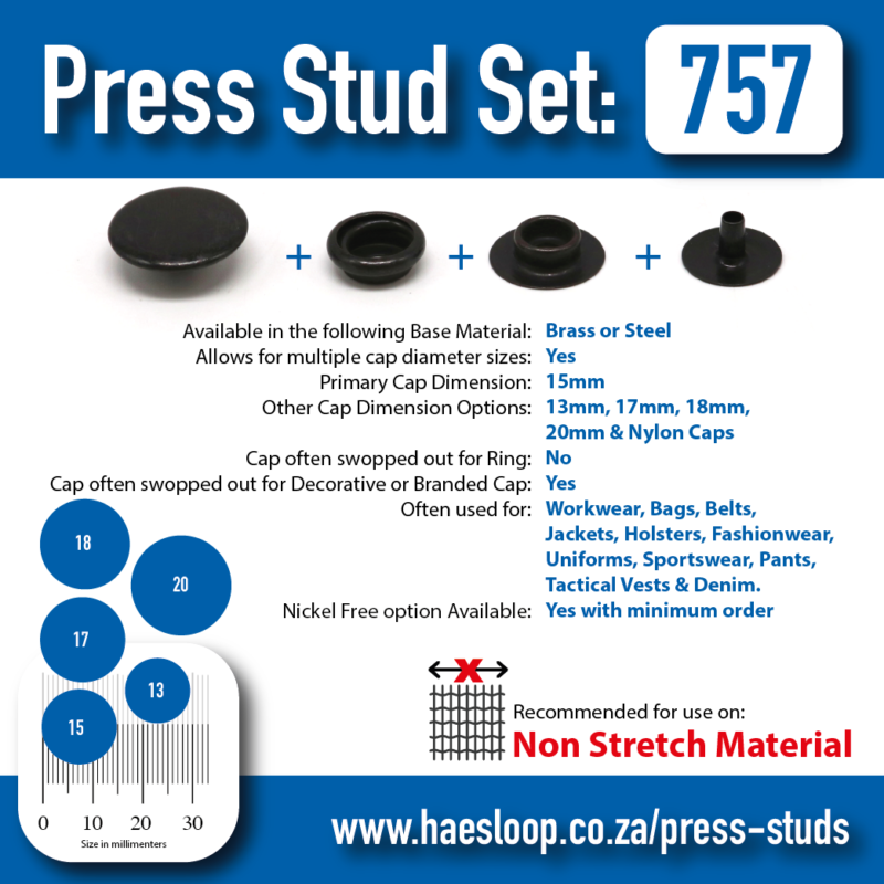 Press Stud Set – 757 – Haesloop Agencies